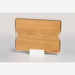 Hvid holder til brt m. fad