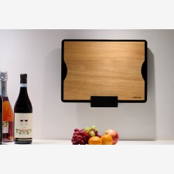 Hvid holder til brt m. fad