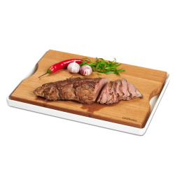 Schneidebrett aus Eichenholz ohne Auffangschale