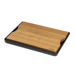 Schneidebrett aus Eichenholz ohne Auffangschale