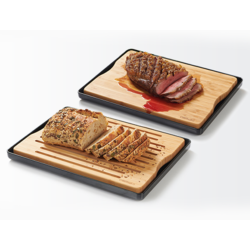 Bambus kombist med opsamlingsfad - sort